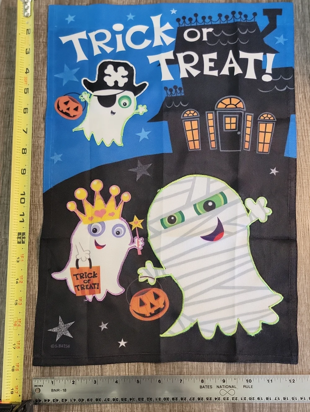 Decorative Trick or Treat Garden Flag Blue/Black + More! TRiCk or TREAT!